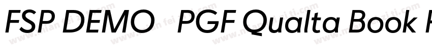 FSP DEMO   PGF Qualta Book Regular字体转换